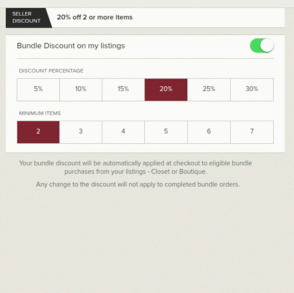 Bundle discount